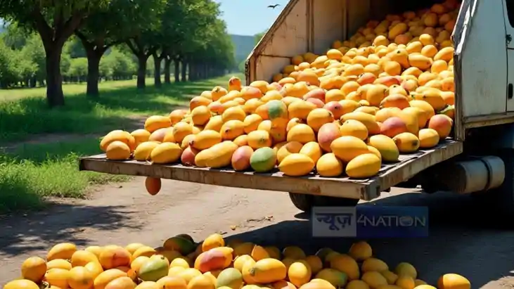 देहरादून में आमों की ‘लूट’, सड़क पर बिखरीं 600 पेटियां, लगा जाम